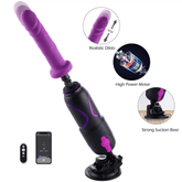 Hismith Pro Traveler 2.0, máquina sexual portátil con control remoto por app - Consolador de silicona de 17 cm